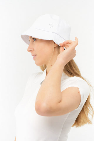 Dua Lined Ladies Golf Bucket Hat - White
