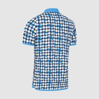 Penguin Ladies Golf Geo Kitty Printed Short Sleeve Polo - Black Iris