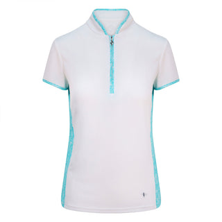 Pure Golf  Bliss Cap Sleeve Polo Shirt - Ocean Blue