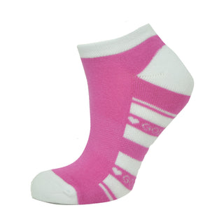 Pure Ladies 2 Pair Pack Of Trainer Golf Socks- Azalea Pink