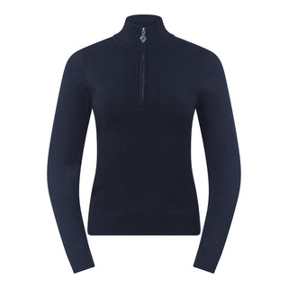 Brace Navy Super Soft Quarter Zip Lined Sweater - Pure Golf