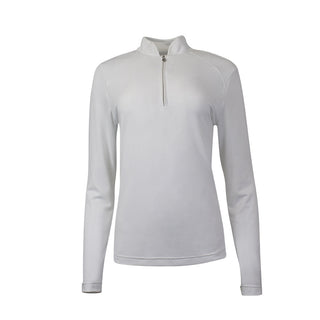 Pure Golf Bloom Long Sleeve Polo Shirt - White