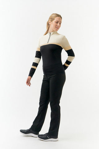 Pure Golf Luna Quarter Zip Womens Golf Top - Champagne