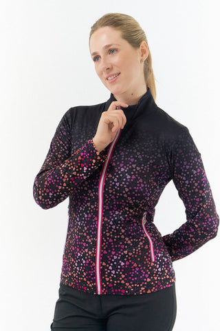 Pure Golf Gemma Winterweight Golf Jacket - Berry Pop