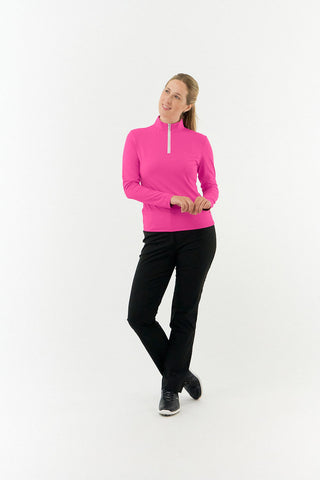 Tranquility Mid-Zip Top - Pink Topaz