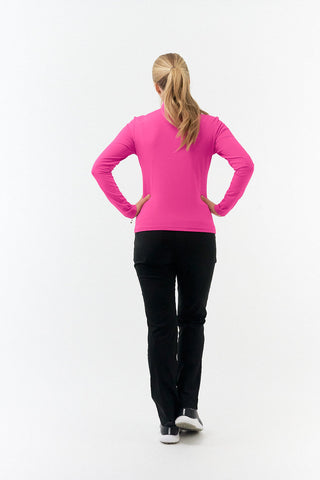 Tranquility Mid-Zip Top - Pink Topaz