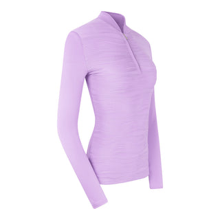 Pure Golf Cove Long Sleeve Zip Top - Lilac