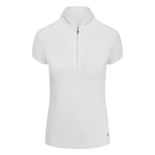 Pure Golf Bloom Ladies Cap Sleeve Polo Shirt - White