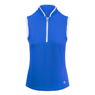 Pure Golf Bloom Ladies Sleeveless Golf Polo Shirt -Royal Blue