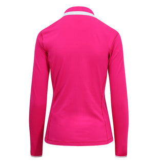 Mist Ladies Golf Full Zip Mid Layer - Hot Pink