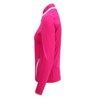 Mist Ladies Golf Full Zip Mid Layer - Hot Pink