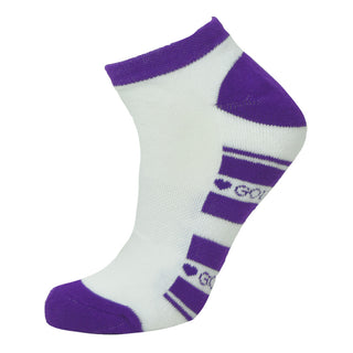 Pure Ladies 2 Pair Pack Of Trainer Golf Socks- Purple