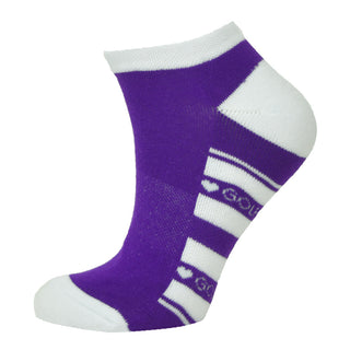 Pure Ladies 2 Pair Pack Of Trainer Golf Socks- Purple