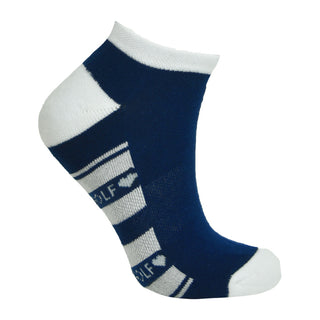 Pure Ladies 2 Pair Pack Of Trainer Golf Socks- Navy