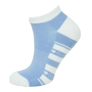 Pure Ladies 2 Pair Pack Of Trainer Golf Socks- Pale Blue