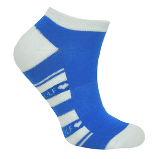 Pure Ladies 2 Pair Pack Of Trainer Golf Socks- Royal Blue