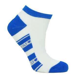 Pure Ladies 2 Pair Pack Of Trainer Golf Socks- Royal Blue