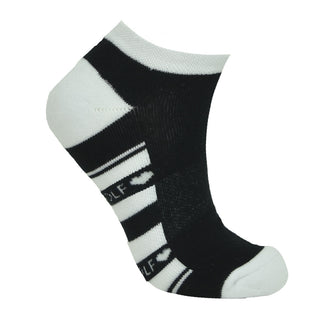 Pure Ladies 2 Pair Pack Of Trainer Golf Socks- Black