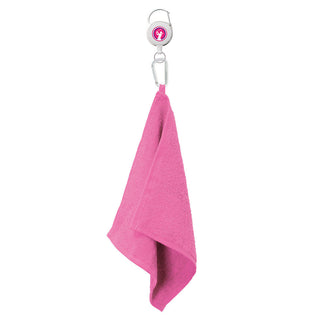 Lady Golfer Retractable Towel - Pastel Pink