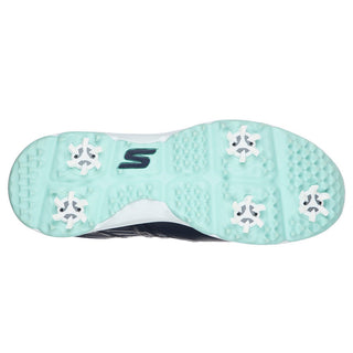 Skechers Go Golf Pro 2 Soft Spike Waterproof Ladies Golf Shoes - Navy and Turquoise