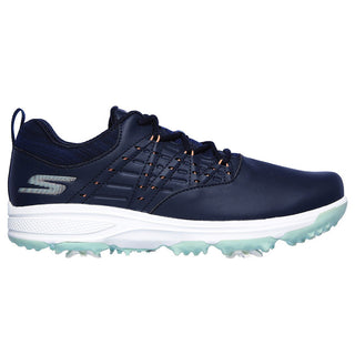 Skechers Go Golf Pro 2 Soft Spike Waterproof Ladies Golf Shoes - Navy and Turquoise