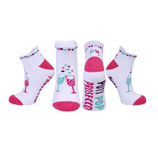 Pair Of Putt Pop Prosecco Ladies Golf Socks