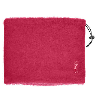 Hot Pink soft fleece lined women's golf snood with embroidered lady golfer will keep your neck warm on those cold days golfing! The soft fleece lining of this snood is lightweight and provides extra warmth and comfort on the golf course. It has an adjustable toggle to provide a snug or loose fit and is one size.