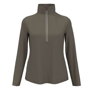 Callaway Golf Ladies Insulated Mixed Media 1/4 Zip- Industrial Green