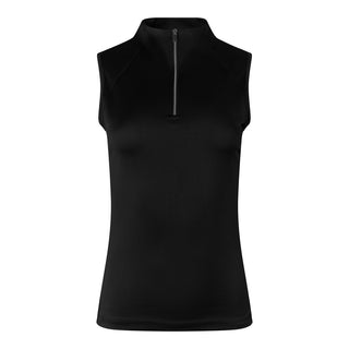 Tail Ladies Golf Soiree Sleeveless Golf Polo Shirt - Onyx