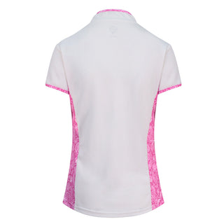 Pure Golf  Bliss Cap Sleeve Polo Shirt - Azalea