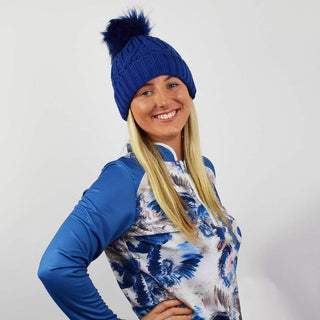 Waterproof  Golf Bobble Hat - Royal Blue